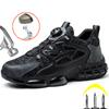 Fashion Safety Shoes Rotating Buttons Work Shoes For Men Feet Protection Protective Shoes Puncture-Proof Work Sneakers Indestructible
