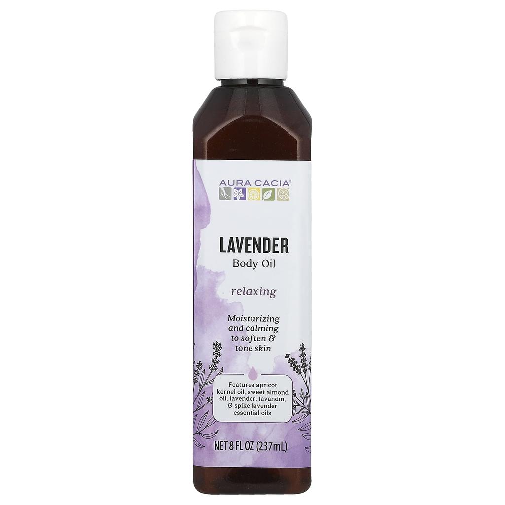 Aura Cacia Body Oil, Lavender, 8 Fl Oz (237 Ml)