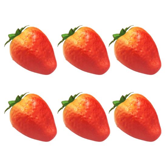 6 Pcs Artificial Fruit Fake Fruits Lifelike Good Details Decorative No Decompose Colorfast Faux Fruits Home Kitchen Party Adult Sex Wear