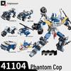 Enlighten 1407 Gale Warrior Mecha Police Car Transforming Robot Building Blocks