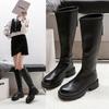 2024 New Fashion Elevated Knight Boots Thick Heels Retro Versatile Women's Shoes Knight Long Boots Women's Shoes