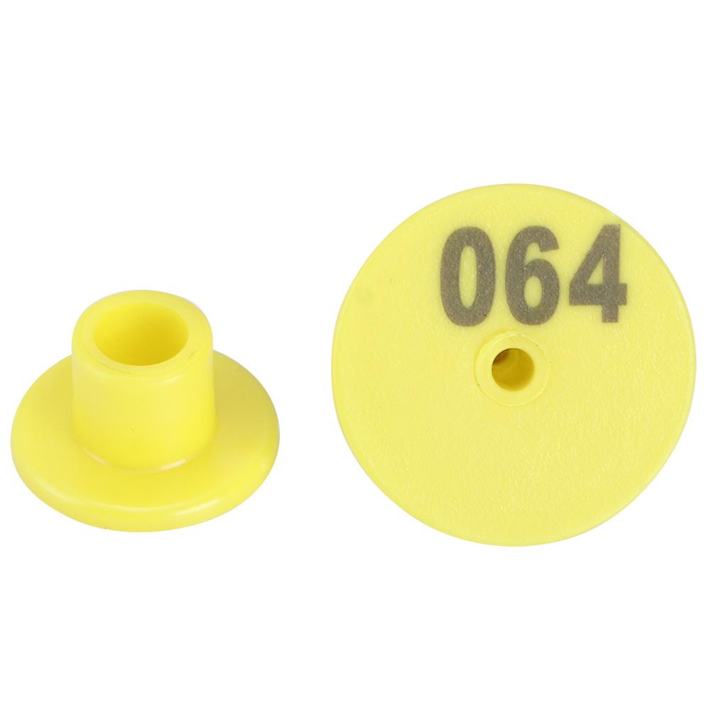 100pcs Livestock Round Number Ear Tag Label Marker Accessory for Pig Sheep Cattle