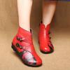 Retro Winter New Luxury Women Real Leather Boots Ladies Ankle Boots Flat Heeled Butterfly Bow with Plush Warm Women Shoes