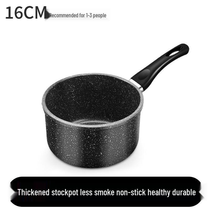 Mini Maifan Stone Milk Pot: All-in-One Ramen, Noodle, Fry, Boil, and Soup Pot for Home Cooking and Kids' Food.