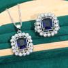 New European and N Jewelry Sets Tanzanite Zircon European and N High Grade Light Luxury Jewelry Sets