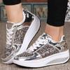 Women's Popular Large Size Shiny Waterproof Fine Flash Casual Board Shoes Fashionable and Versatile Height Shoes