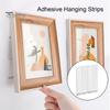 12 Pairs Picture Hanging Strip Heavy Duty Sticky Picture Hanger Removable No Nails Adhesive Photo Frame Mounting Artwork Poster Wall Hanging Tape