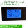 AC Voltage Meters 100A/80~260V Power Energy Analog Voltmeter Ammeter Watt Current LAmps