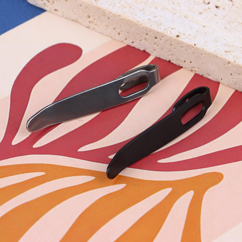 1Set 420 Stainless Steel Material Knife Back Clip With 3Pcs M2.5 Screws Pocket Waist Clamps For Knives Diy Make Accessories