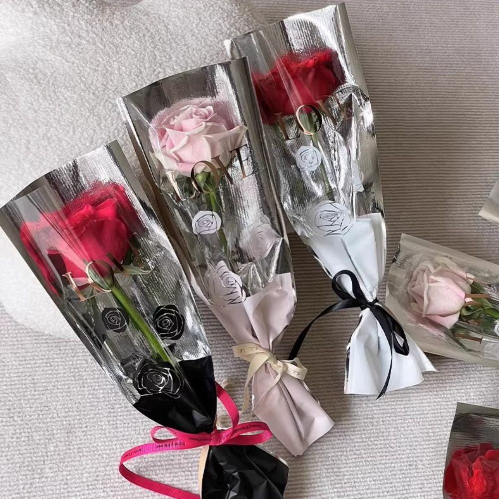 10Pcs Handmade DIY Bouquet Bag Waterproof Bouquet Packaging Bags Fashion Floral Wrappers  Weddings