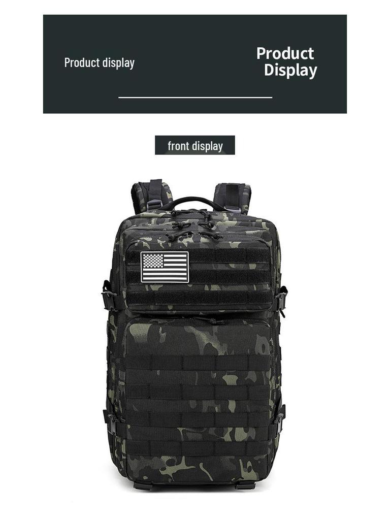Large Tactical Camouflage Backpack for Outdoor Camping, Hiking, and Climbing