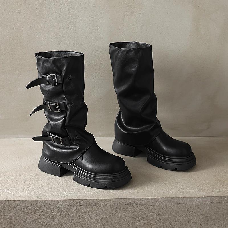 Outdoors Buckle Decoration Women's Shoes 2024 Hot Sale Solid Color Fashion Autumn Winter Wear Resistant Shoes for Women