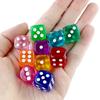 D6 Dice Set 14mm Transparent Dice for Puzzle Making Crafts and Classroom Set of 10
