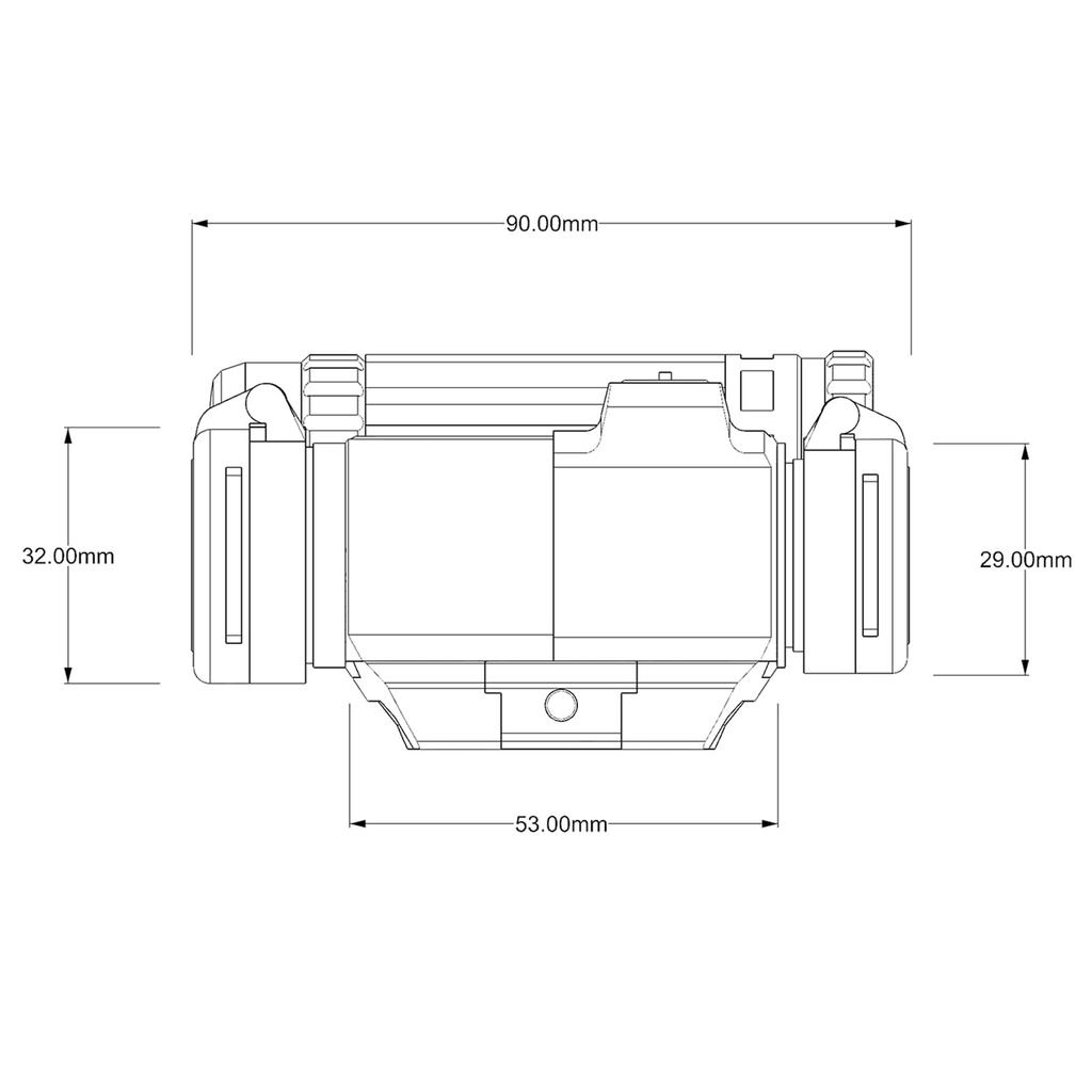 T-eagle M6 Dot Sight COMP M5 Type Red Dot Sight for Airsoft, Compatible with 20mm Rails (Low)