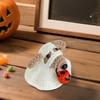 1/2Pcs Halloween Crochet Ghost Dog Doll Mini Handmade Knitting Pumpkin Ghost Puppy Doll Home Office Desktop Animal Decoration Ornament