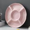 Candy Plate 5 Compartments Large Capacity Round Food Grade Multi-purpose Snack Fruit Nut Food Serving Tray Dish Holder Kitchen Supplies