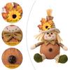 Fall Gnome Doll Decor Plush Maple Leaf Sunflower Doll Toy Handmade Farmhouse Autumn Pendant for Thanksgiving Harvest Holiday Party