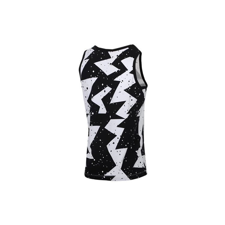 Jordan Printed Poolside Breathable Basketball Vest Men Tops Black White CJ6231-010