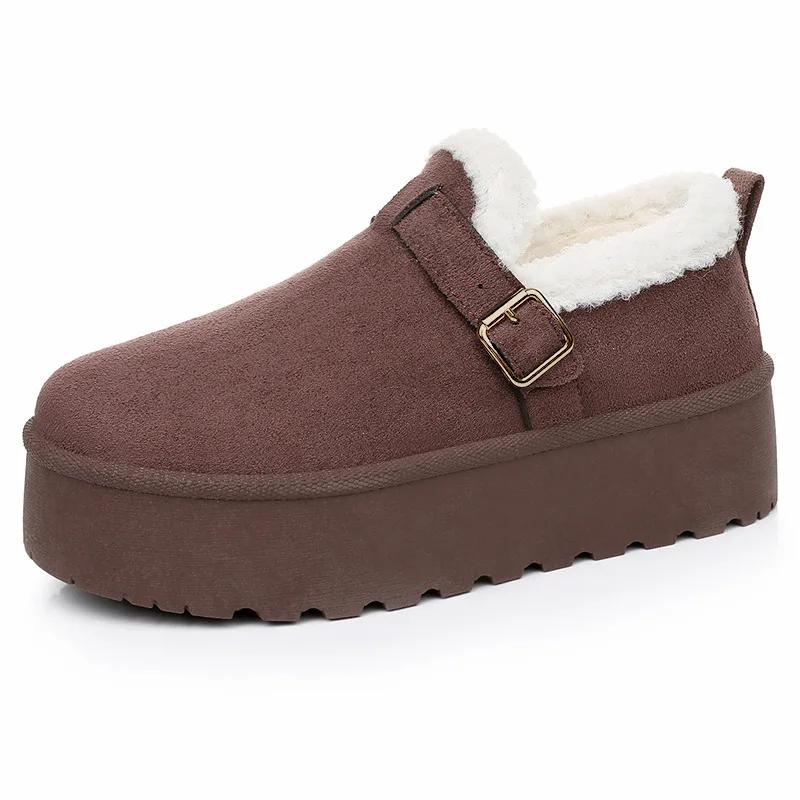 Fashion Winter Thick Soled Cotton Shoes Fashiona Height Increase Snow Boots New Warm Cotton Boots Outdoor Cold Proof Warm Short Boots
