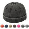 Docker Hat Solid Color Adjustable Breathable Brimless Lightweight Decorative Retro Four Seasons Sailor Hat Daily Hat