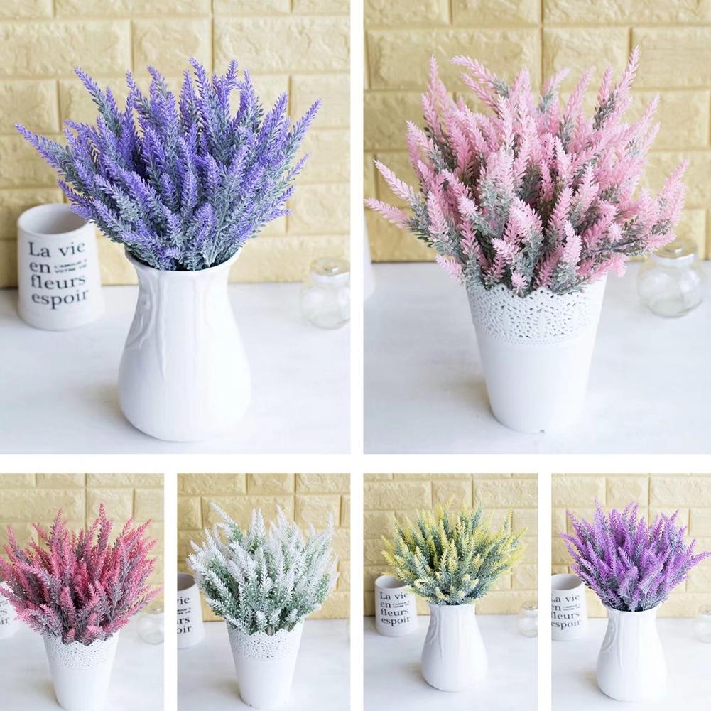 1Pc Artificial Fake Lavender Flower Plants Wedding Party Home Office Decoration