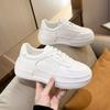Little White Shoes Women's New Spring Leather Thick-soled Skirt Versatile Breathable Casual Muffin Inner Height-increasing Women's Shoes