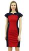Women Designer Denim Bodycon Dress Cap Sleeve Short Panel Dresses