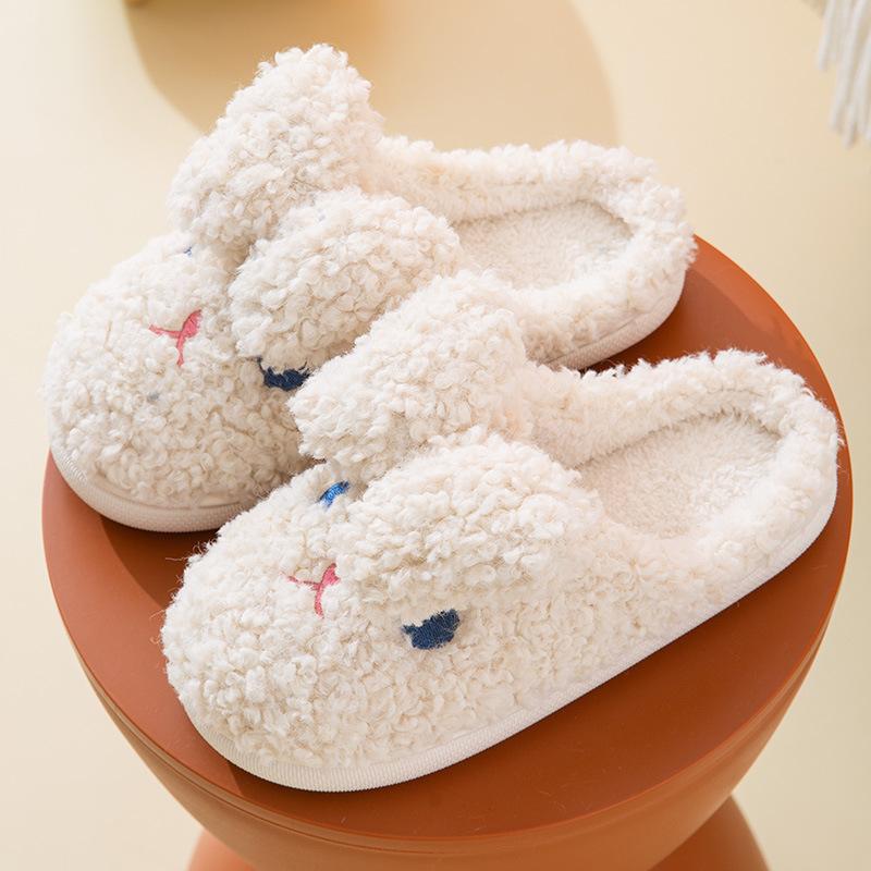 Slippers Women Wear Autumn and Winter New Indoor Home Cute Cartoon Sweet Plush Slippers