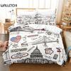 Simple Cartoon Pattern Duvet Cover Set, Art Bedding Set, Soft Comfortable Breathable Duvet Cover, For Bedroom Guest Room Decor