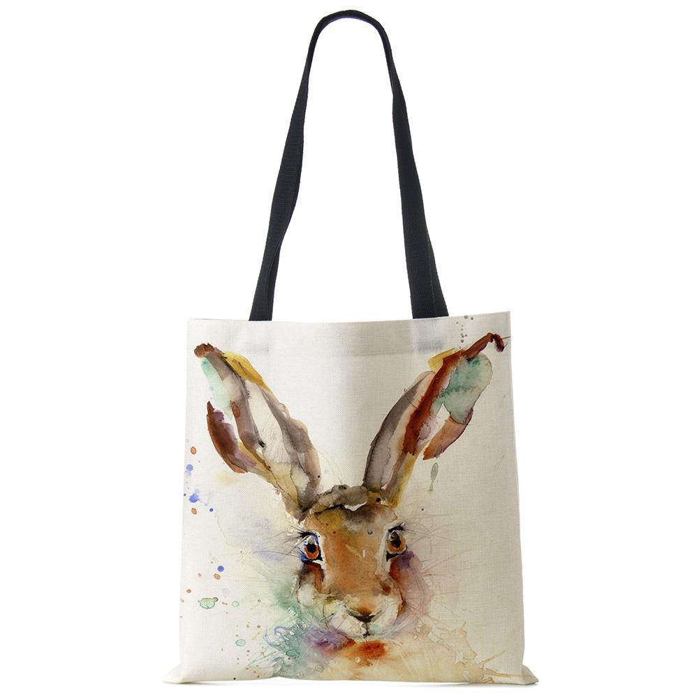 Butterfly Animal Cat Print Tote Shoulder Bag For Women Shopping Reusable Bags For Groceries Folding Travel School Beach Bags