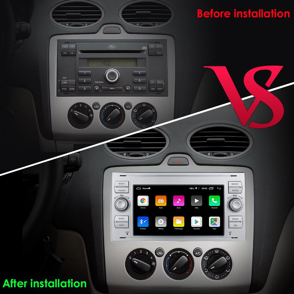 Car Radio Hizpo 2din 7''Android AutoRadio GPS for Ford Mondeo S-max Focus C-MAX Galaxy Fiesta Transit Fusion Connect Kuga Multimedia Navi Carplay Auto