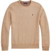 Polo Solid Color Logo Embroidered Crew Neck Long Sleeve Sweater Men Sweater Brown 710918163-502
