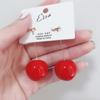 1 Pair Temperament Women Red Cherry Earrings Earrings Suitable For Women Personality Cute Office Party Earrings Charm Jewelry