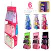 6 Pocket Clear Purse Handbags Organizer Door Closet Shelf Hanging Storage Bag