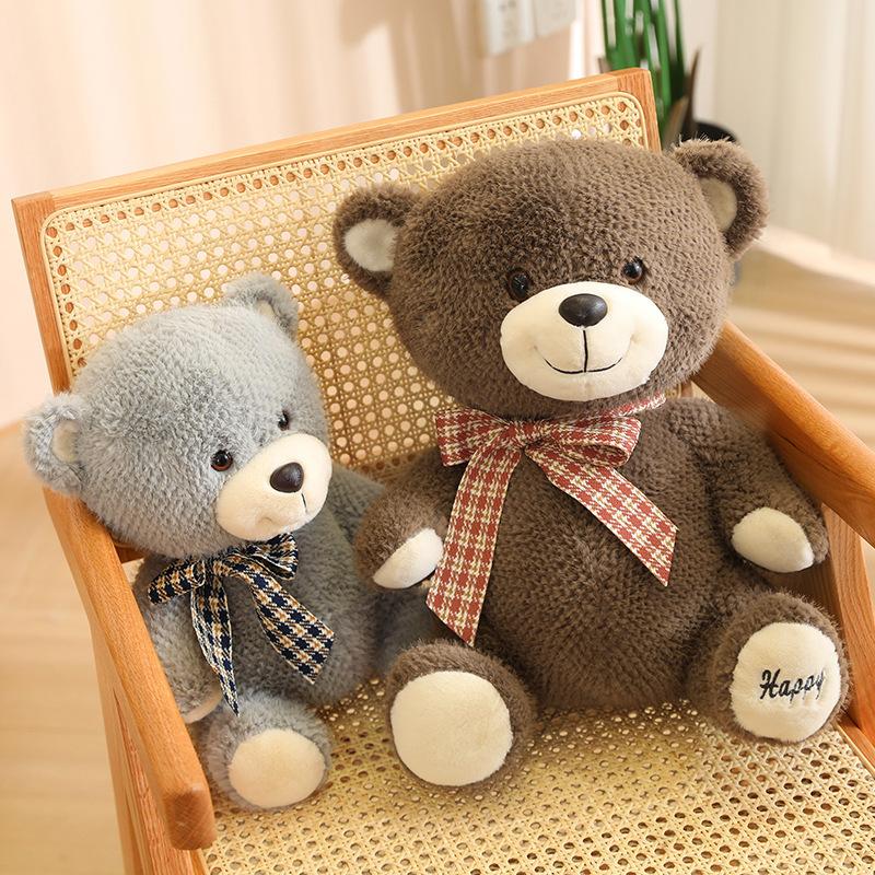 Bow Tie Teddy Bear Plush Toy Doll Sitting Cuddle Bear Doll Cute Bear For Girlfriend Valentine'S Day Gift