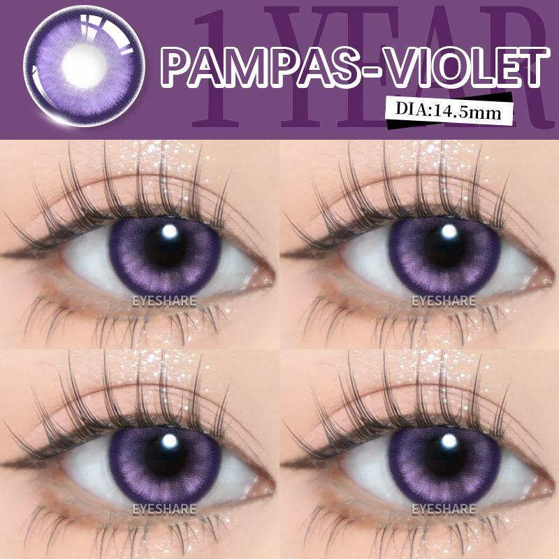 1 Pair Cosplay Colored Contact Lenses for Eyes Anime Red Beauty Makeup Lens Halloween Pink Eyes Lenses Purple Contacts