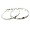[L9686] - Silver 'Choréographie' Hoop Earrings Ø 40 Mm 3 Mm