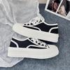 Popular Thick-soled White Canvas Board Shoes Women's Spring and Summer Ins Tide 2025 New Niche Versatile Casual Sports Shoes