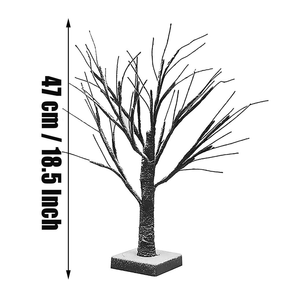 Световое дерево с естественной текстурой, предустановленные теплые белые светодиодные фонари, украшение для дома