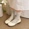 Gentle Wind French Bow Fragrant Wind Retro Mary Jane Shoes Pedal 2025 New Skirt Single Shoes Round Head Leather Shoes
