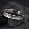 S999 Pure Silver Great Compassion Curse Silver Bracelet Retro Opening Gift for Mom Elderly Silver Bracelet Bracelet Bracelet