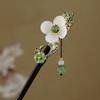 Handmade Flower Hair Sticks Chinese Style Party Hair Bun Decorative Wooden Hairpin  for Women Girls