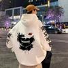 Anime Tokyo Ghoul Hoodies Ken Kaneki Graphic Printed Sweatshirts Men Casual Hip Hop Streetwear Couple Pullovers Loose Hoodie