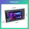 Wireless Carplay 2 Din Android 12 For A-udi A4 B6 B7 S4 RS4 Seat Exeo 2002-2008 Radio Multimedia Stereo Head Unit 4G 8-core GPS Navigation