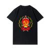 Plus Size Summer Men T Shirts Cccp Printed Casual Oversize Short Sleeves Tops 100% Cotton Outdoor Tees