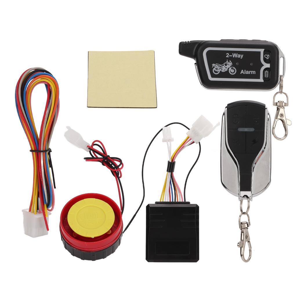 Motorcycle Two Way Alarm System Vibration Sound Alert LCD Remote Control Anti Theft Robbery Energy