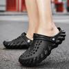 Summer Cool Slippers Men's Hollow Garden Hole Shoes One Shoe Two Wear Bag Head Sandals Beach Shoes Hole Shoes