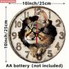 Cat Wall Clock. 3D-effect Feline Design, a Unique Vintage-style Decor for Cat Lovers.
