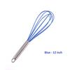 1PC Manual Egg Beater High Quality Stainless Steel Silicone Balloon Whisk Cream Mixer Milk Shake Mixing Stiring Tools 8/10/12 Inch