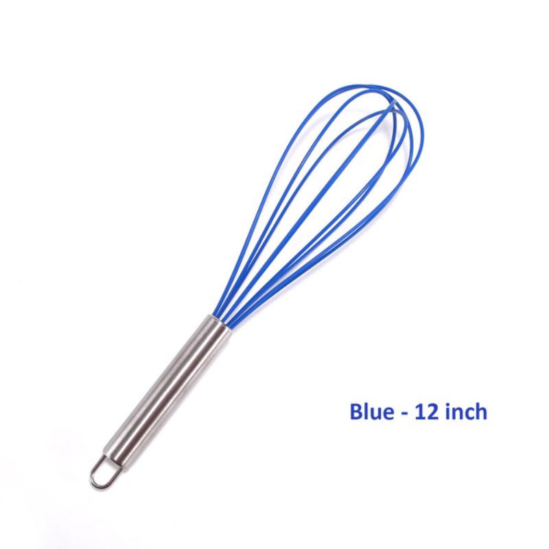 1PC Manual Egg Beater High Quality Stainless Steel Silicone Balloon Whisk Cream Mixer Milk Shake Mixing Stiring Tools 8/10/12 Inch